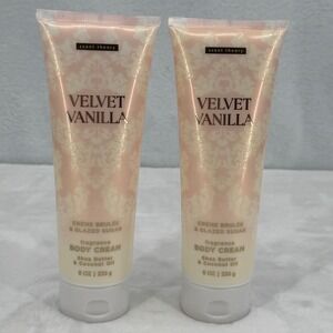 (2) Scent Theory Velvet Vanilla Fragrance Body Cream Lotion 8oz Shea Coconut Oil